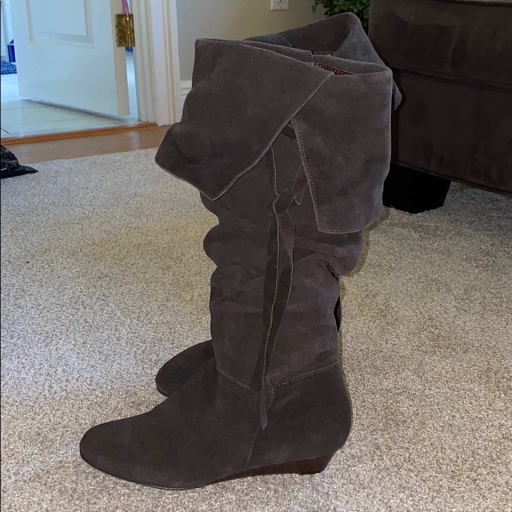 Suede high boots